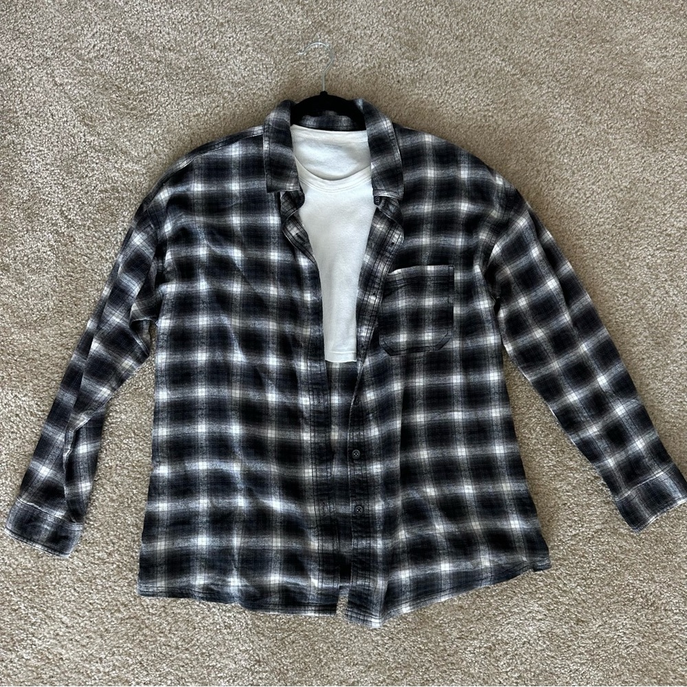 Garage and Brandy Melville Flannel and Tank Top Set